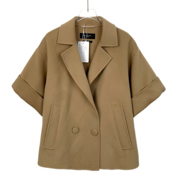Weekend MaxMara Brown Lambswool Double-Breasted Jacket